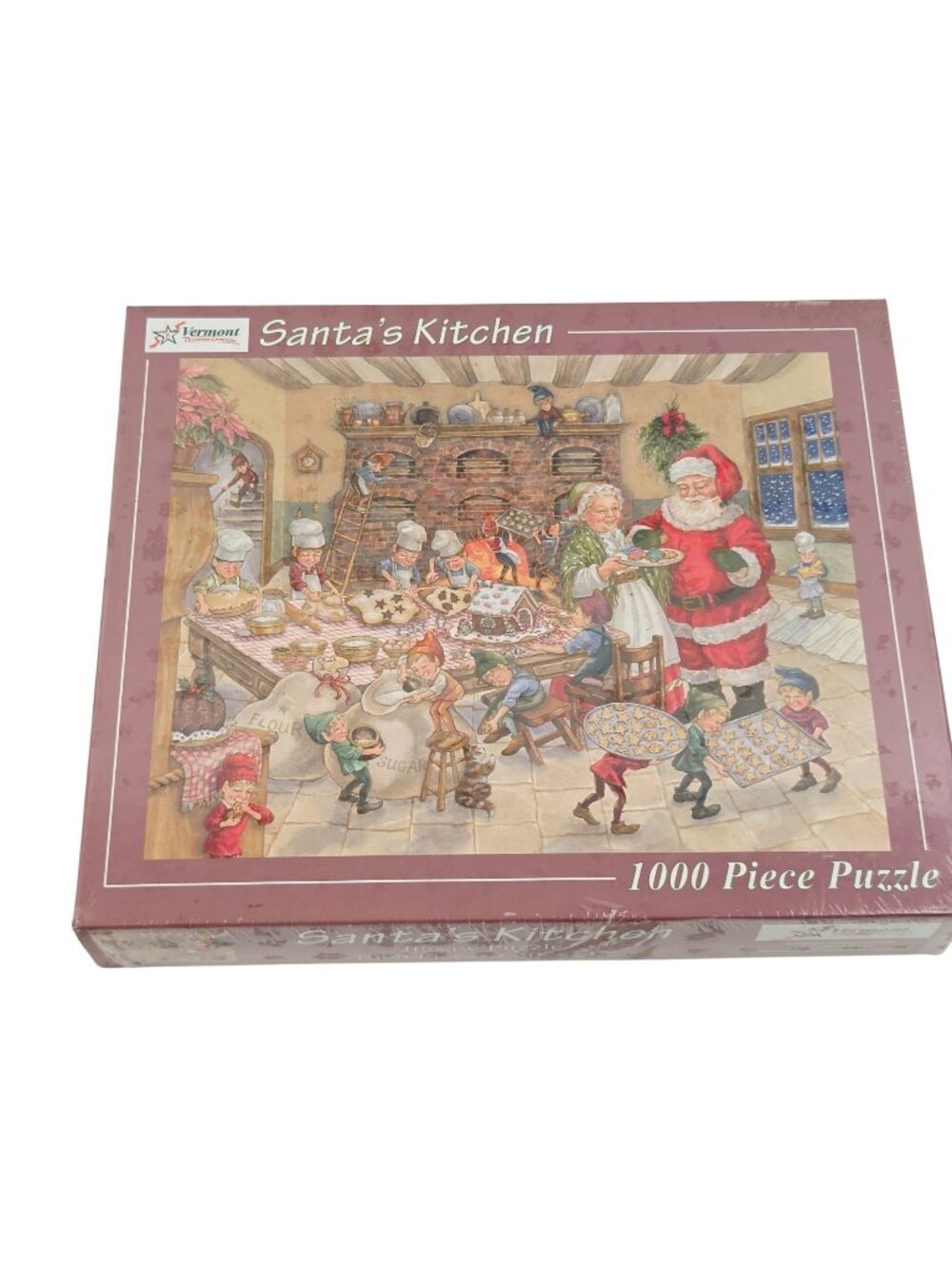 Santas Kitchen 1000 Piece Jigsaw Puzzle Vermont Christmas Company NIP USA